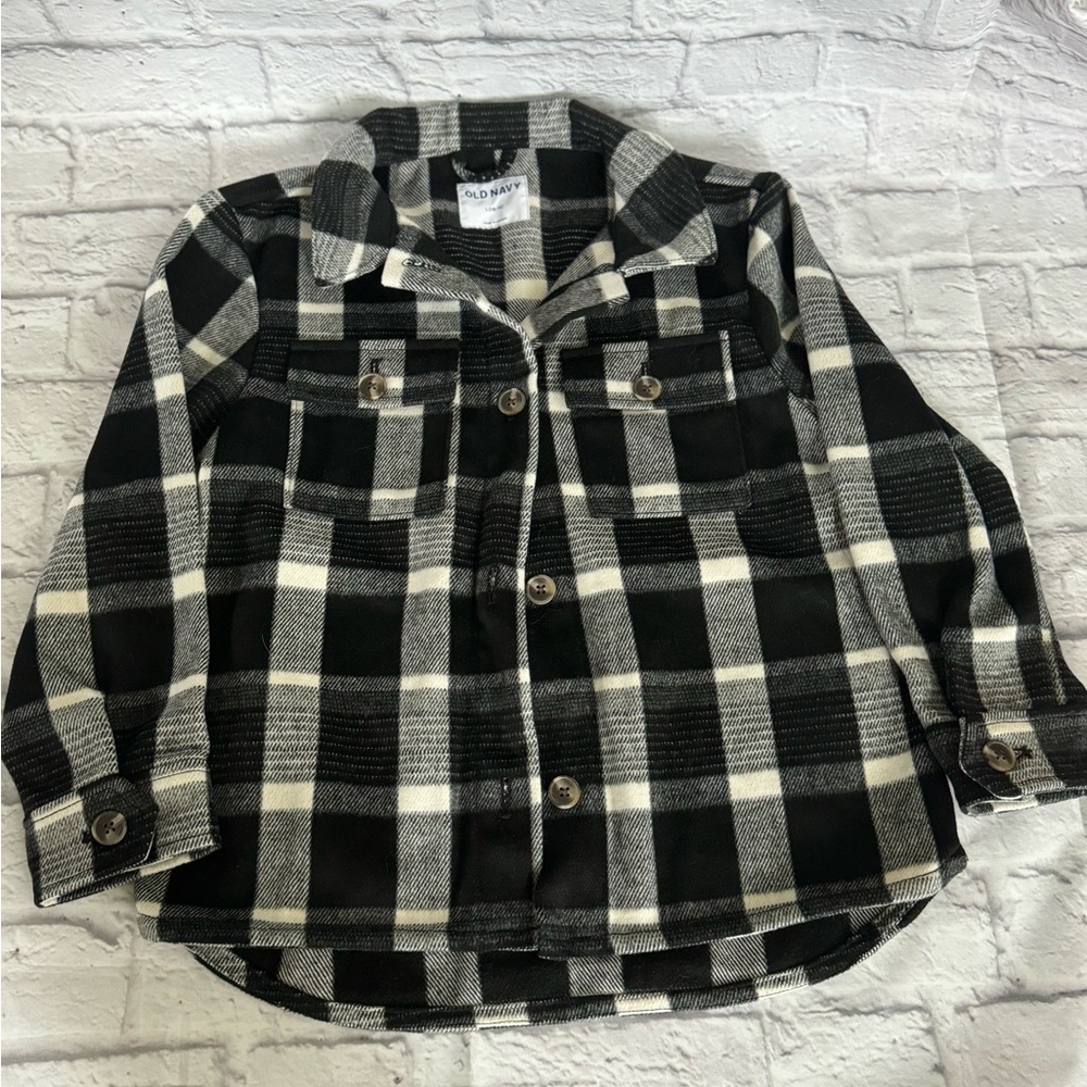 Heavy flannel jacket black and white